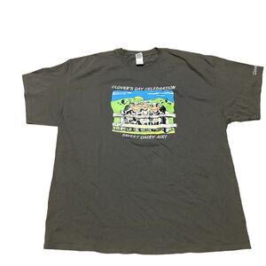 Cow Nature Travel Tee Mens Size XXL Gray Sweet Dairy Air Oregon